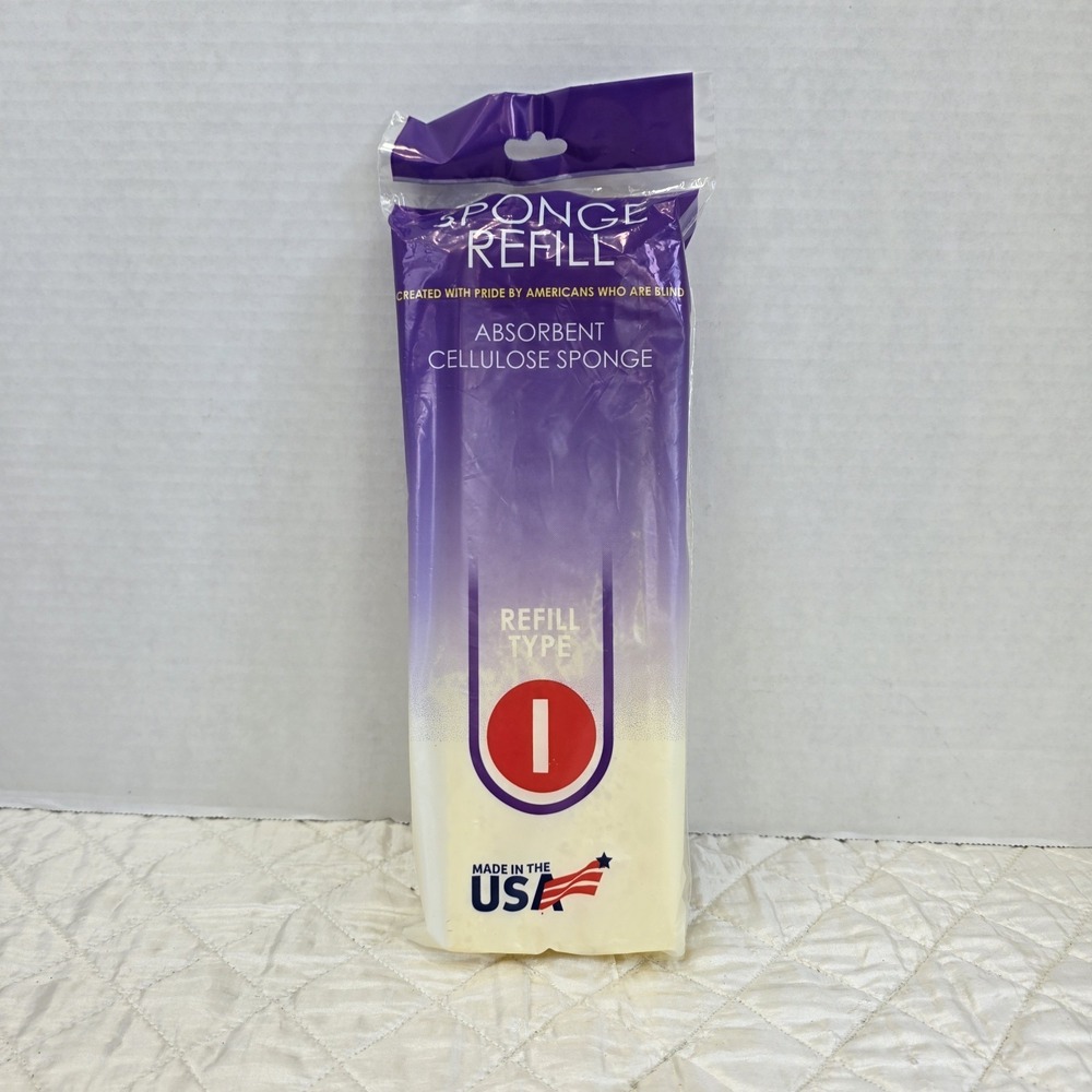 Sponge Mop REFILL‎ TYPE I Yellow Cellulose Squeeze Head Butterfly Pad 9.5"x3"